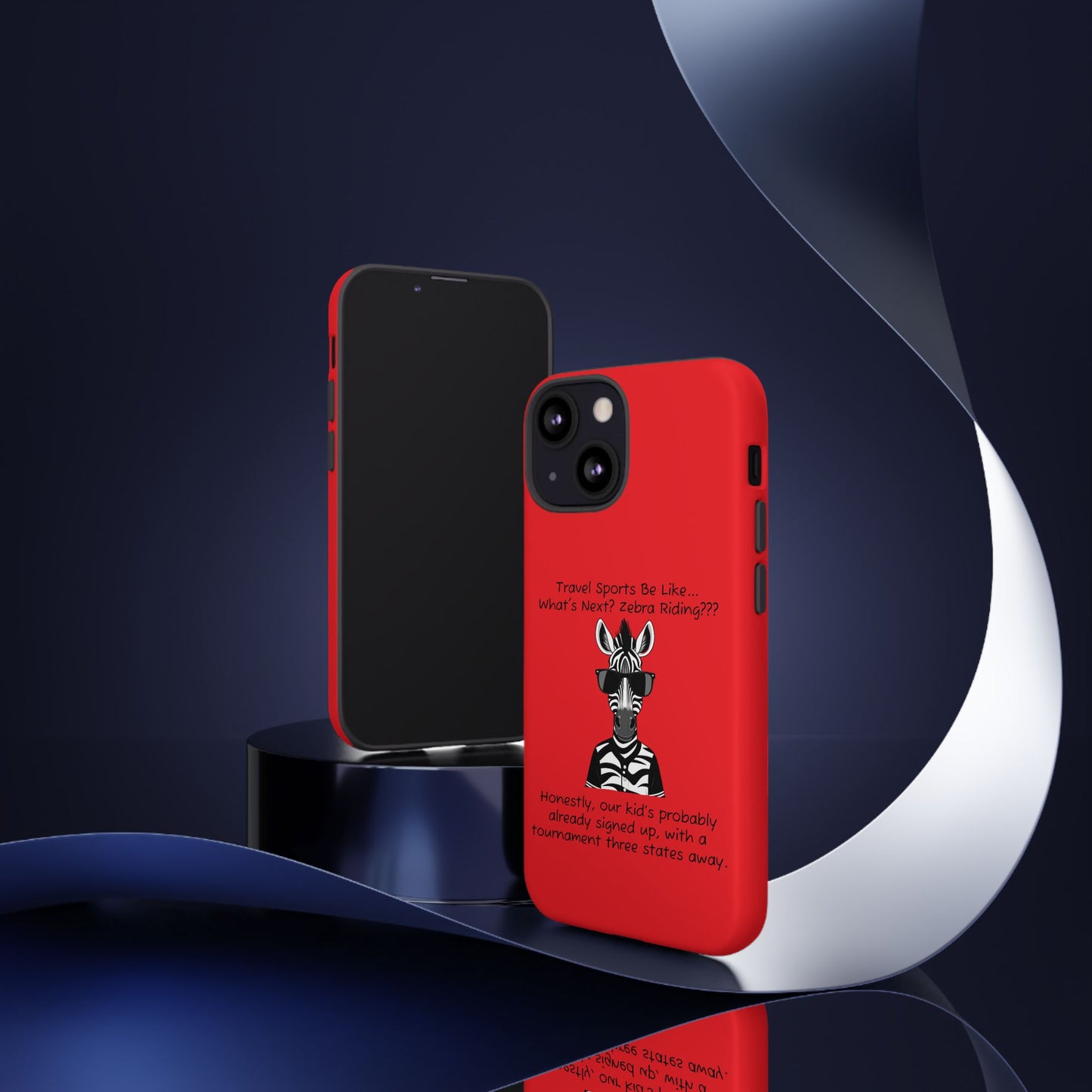 What's Next? Zebra Riding Travel Sports (Red) - Tough Case