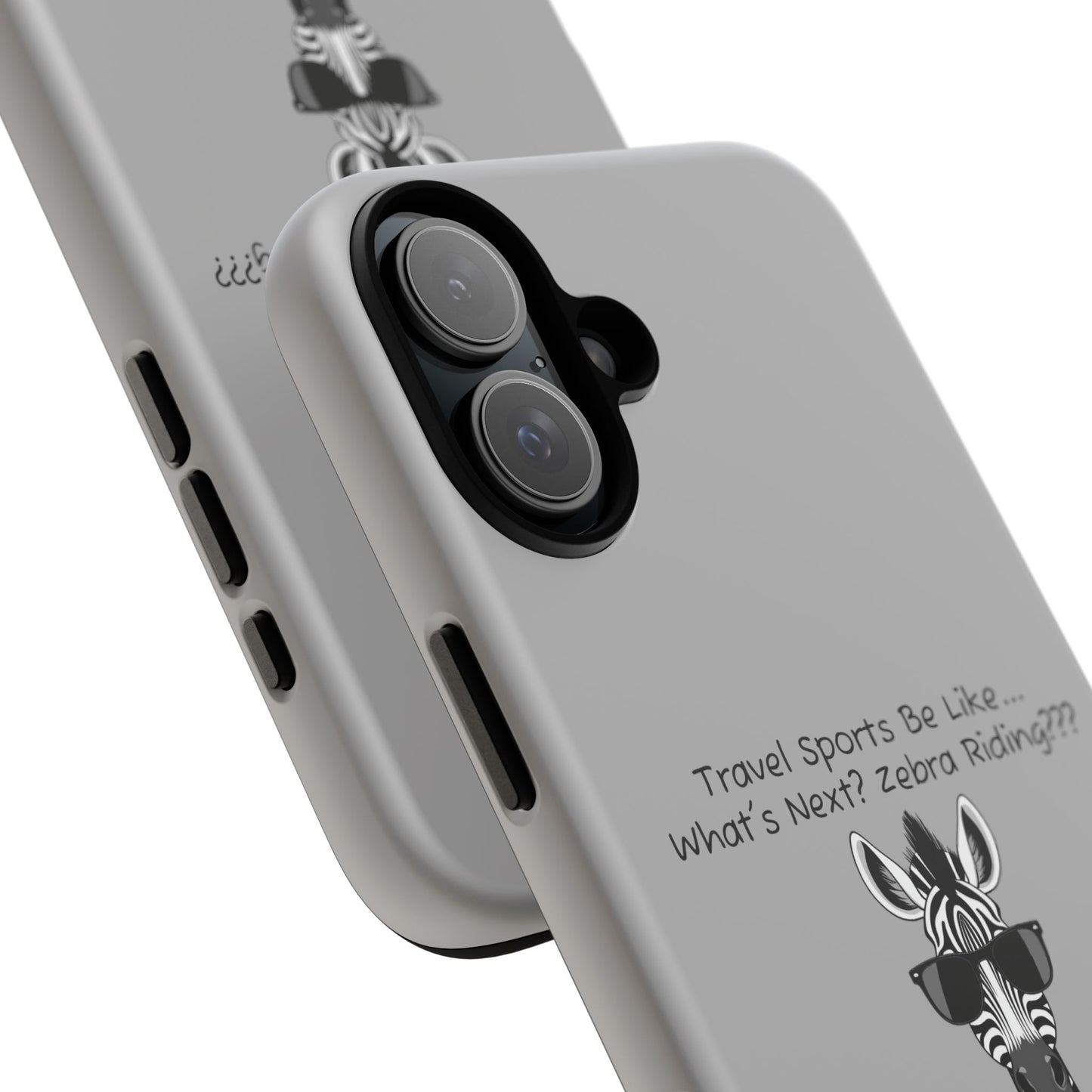 What's Next? Zebra Riding Travel Sports - Light Grey Tough Case