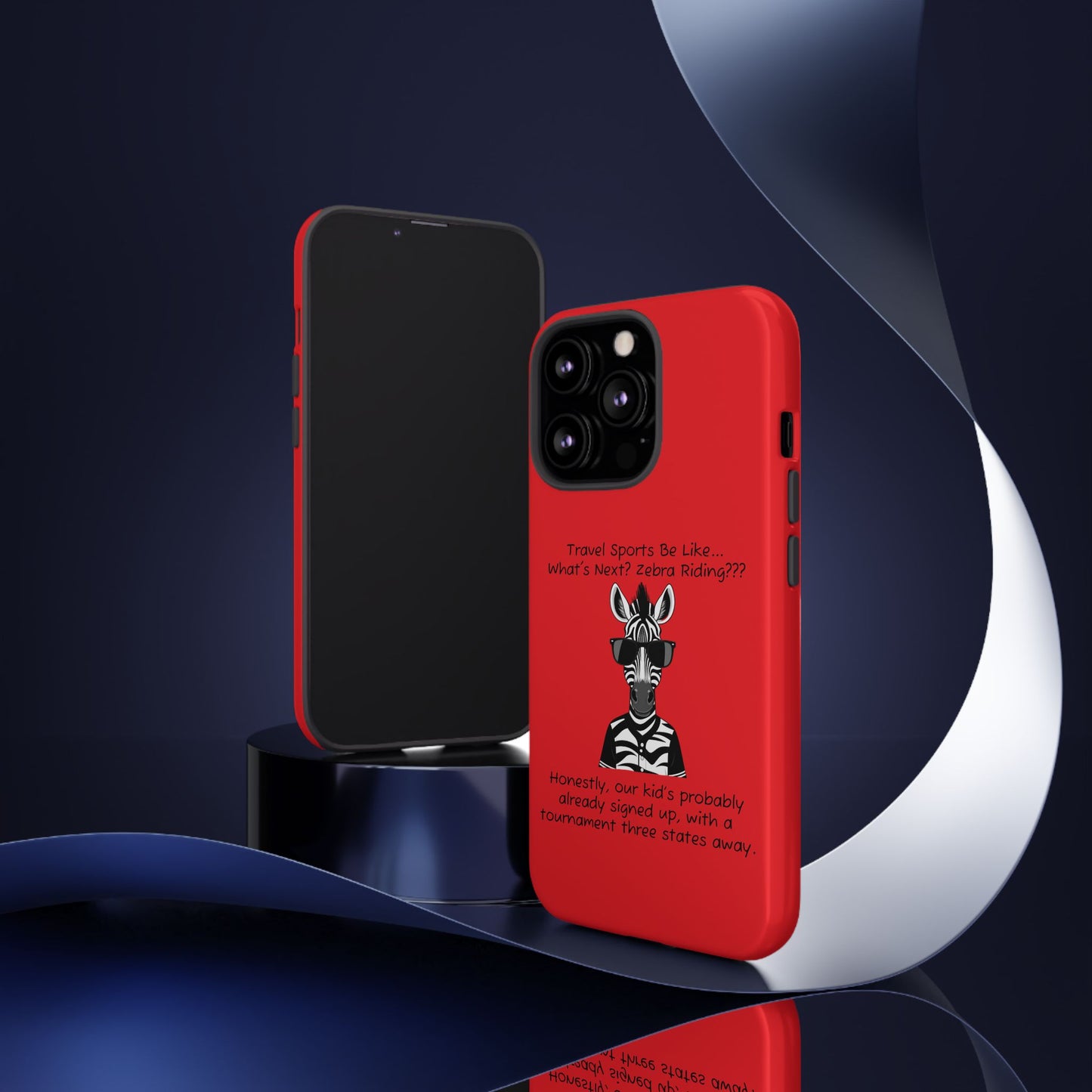What's Next? Zebra Riding Travel Sports (Red) - Tough Case