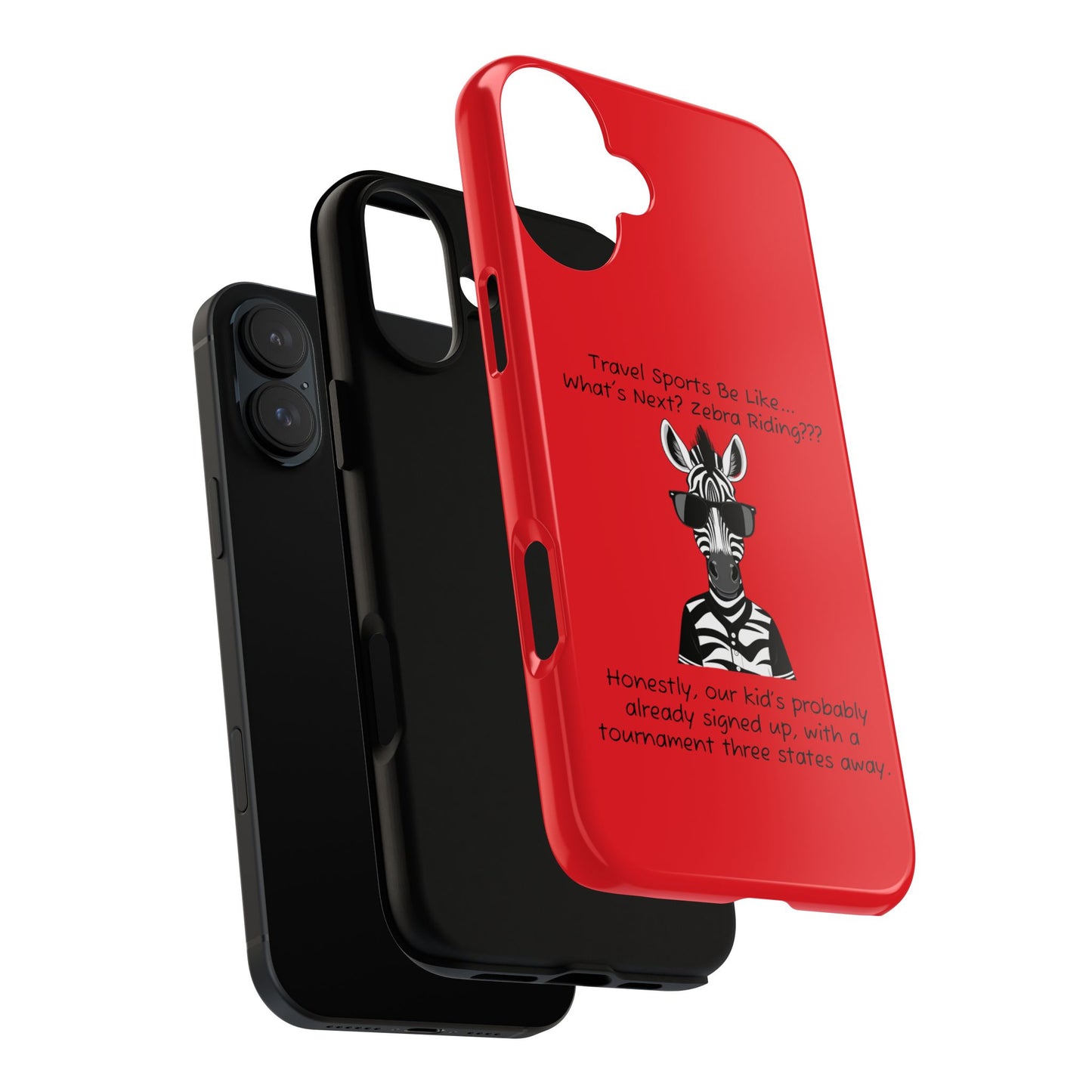 What's Next? Zebra Riding Travel Sports (Red) - Tough Case