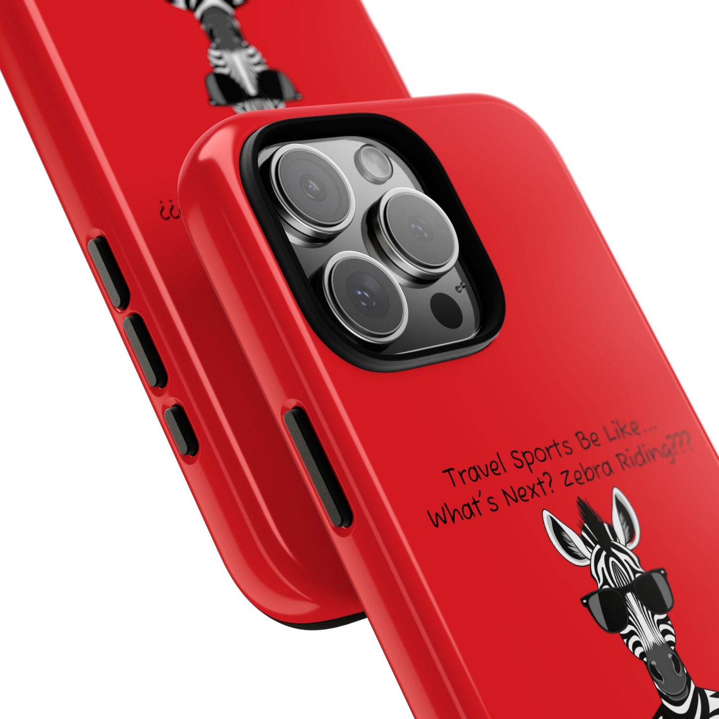 What's Next? Zebra Riding Travel Sports (Red) - Tough Case
