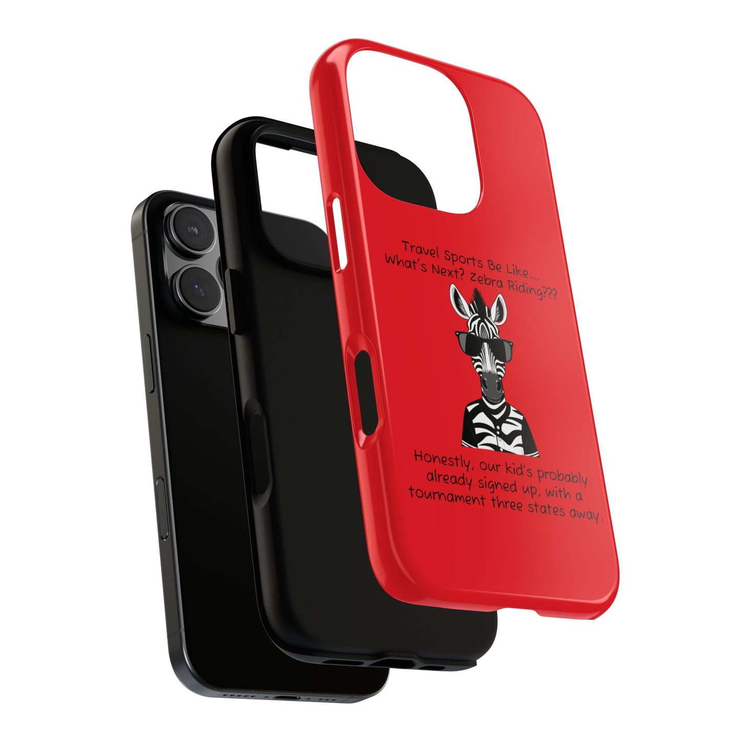 What's Next? Zebra Riding Travel Sports (Red) - Tough Case