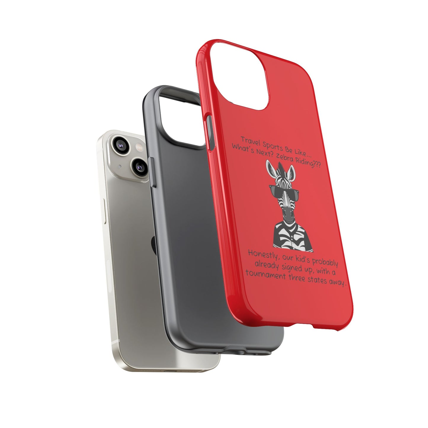 What's Next? Zebra Riding Travel Sports (Red) - Tough Case