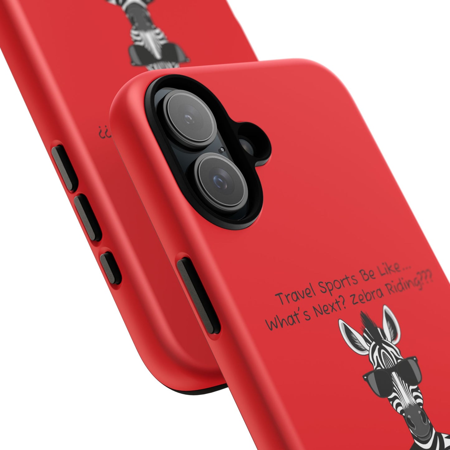 What's Next? Zebra Riding Travel Sports (Red) - Tough Case