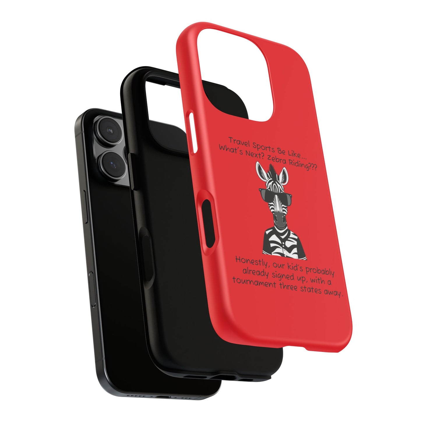 What's Next? Zebra Riding Travel Sports (Red) - Tough Case