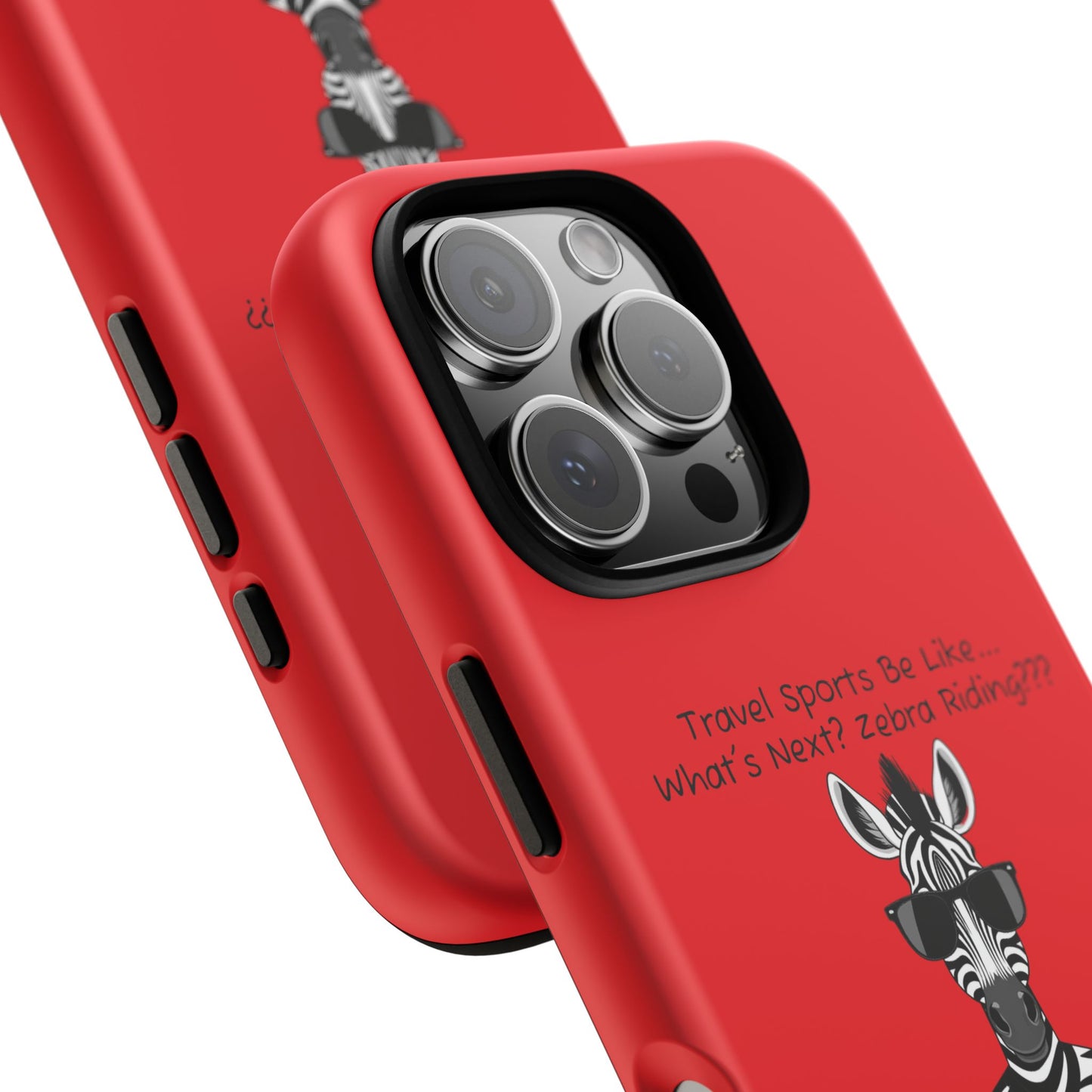 What's Next? Zebra Riding Travel Sports (Red) - Tough Case