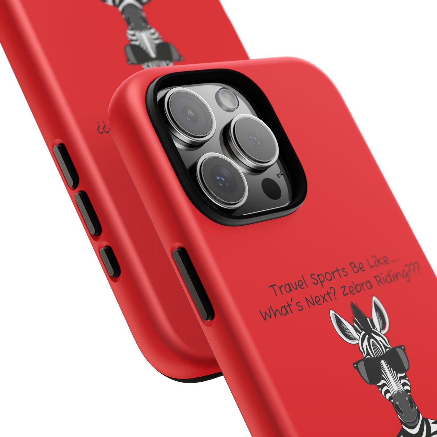 What's Next? Zebra Riding Travel Sports (Red) - Tough Case