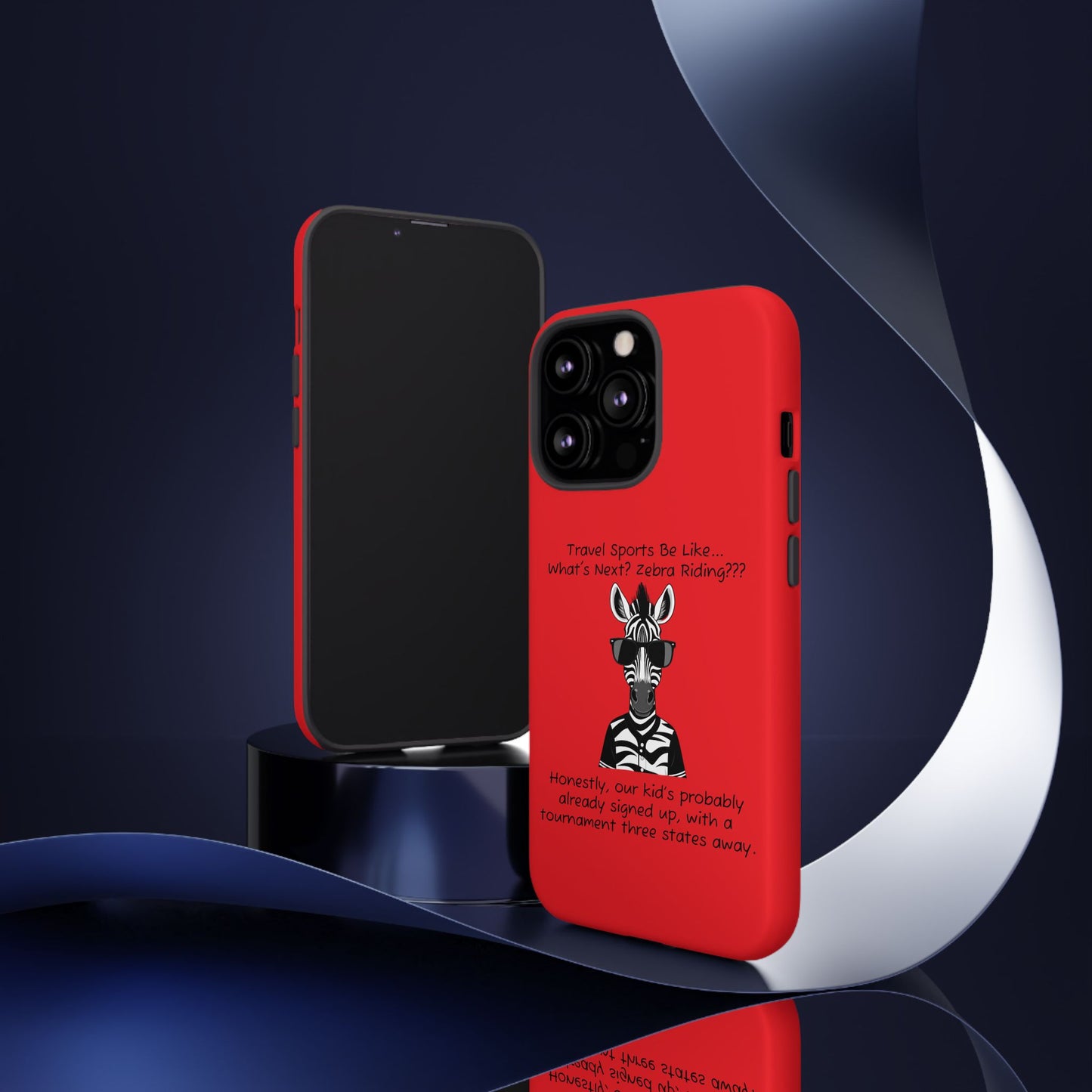 What's Next? Zebra Riding Travel Sports (Red) - Tough Case