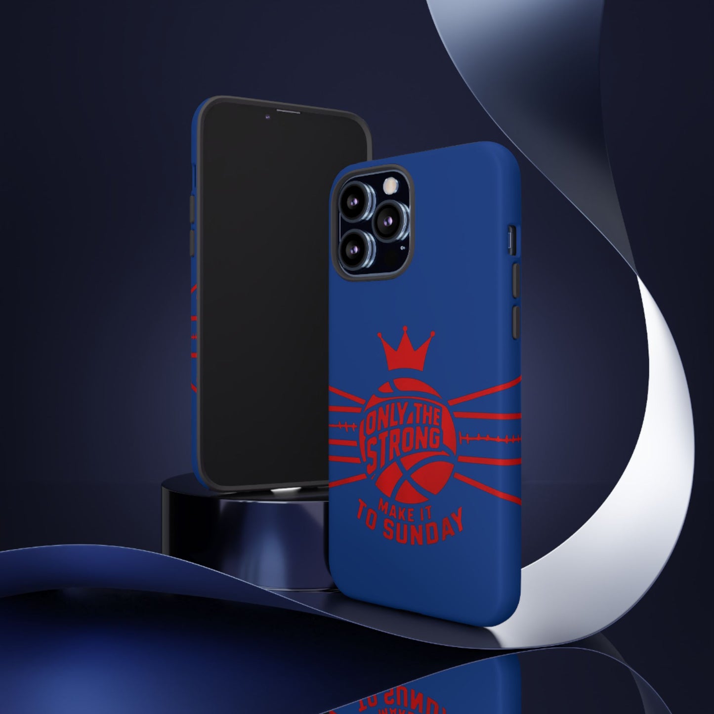 Only the Strong Make it to Sunday (dark blue) - Tough Case