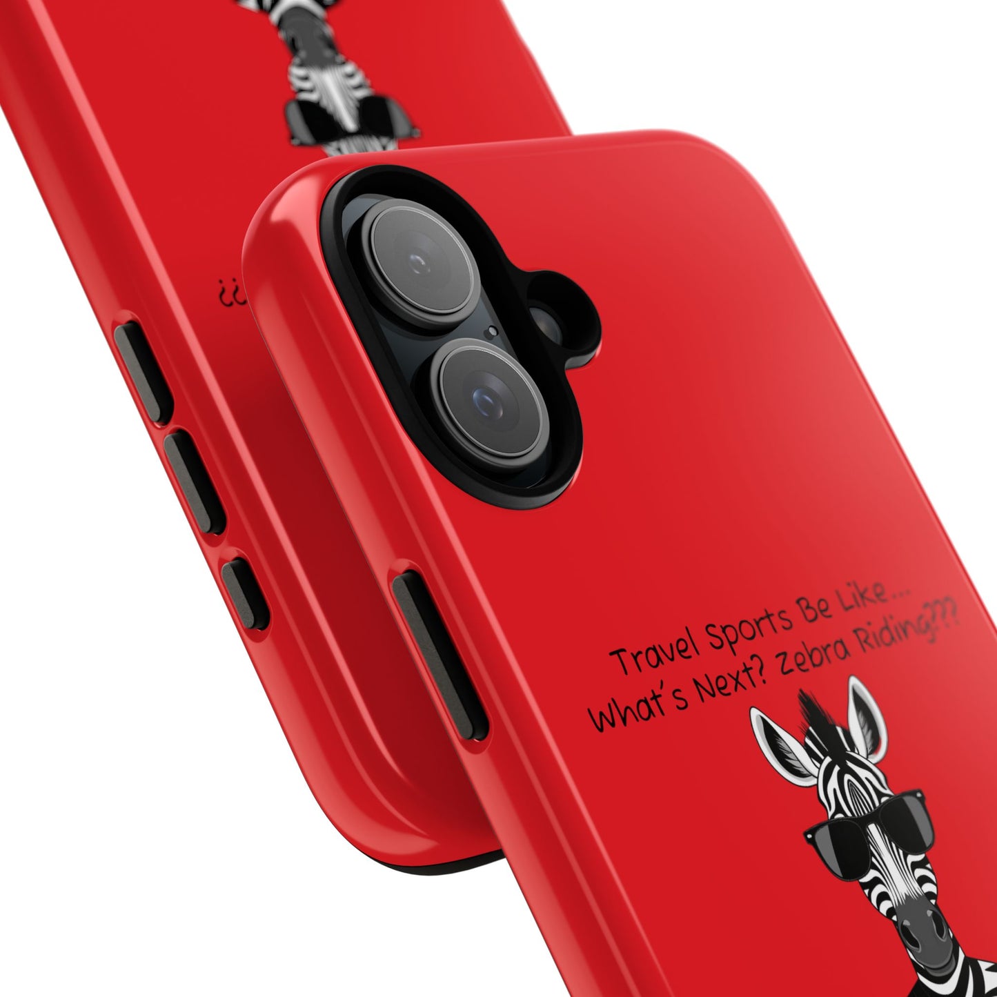 What's Next? Zebra Riding Travel Sports (Red) - Tough Case