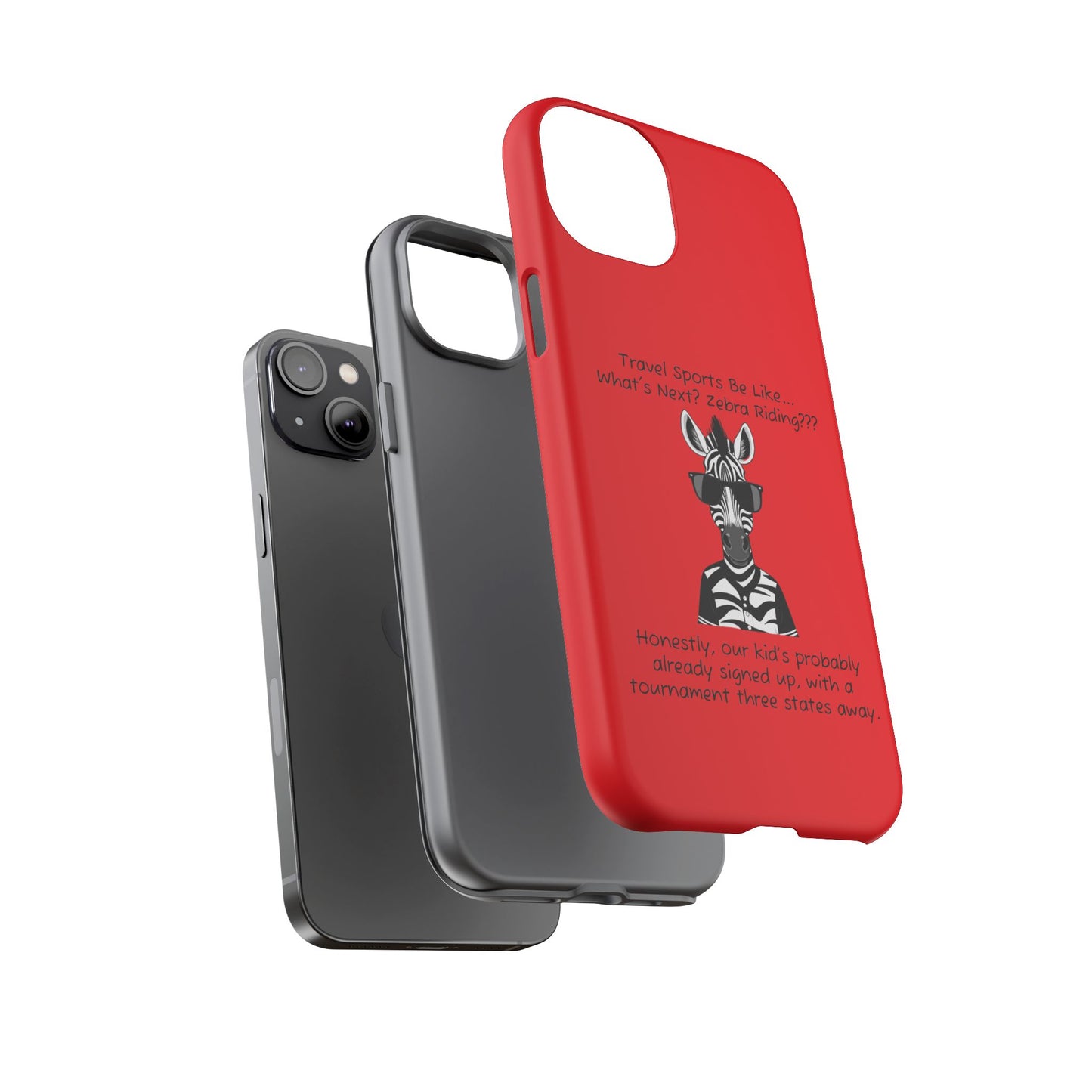 What's Next? Zebra Riding Travel Sports (Red) - Tough Case
