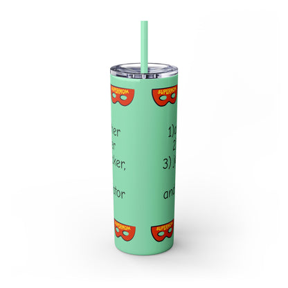 Super Mom - 20oz Skinny Tumbler with Straw