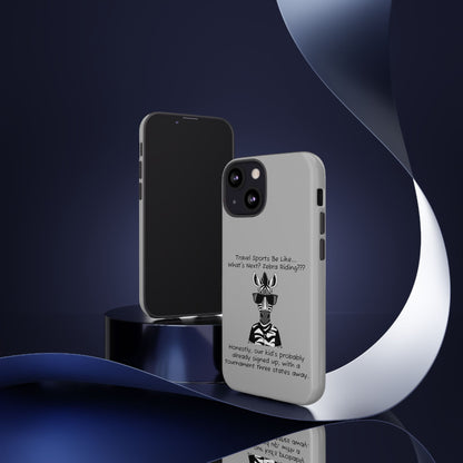 What's Next? Zebra Riding Travel Sports -  Light Grey Tough Case