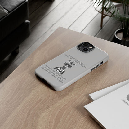 What's Next? Zebra Riding Travel Sports -  Light Grey Tough Case