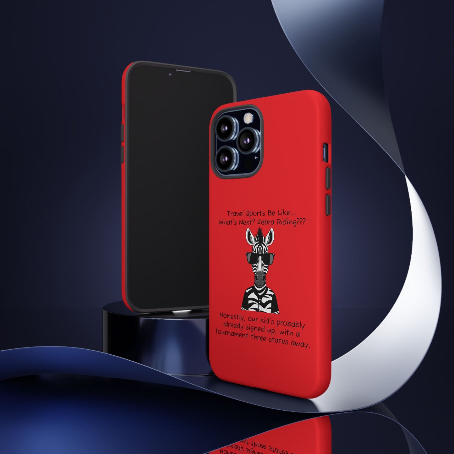 What's Next? Zebra Riding Travel Sports (Red) - Tough Case