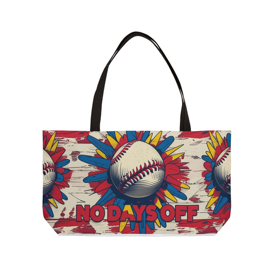 No Days Off - Baseball Tote Bag