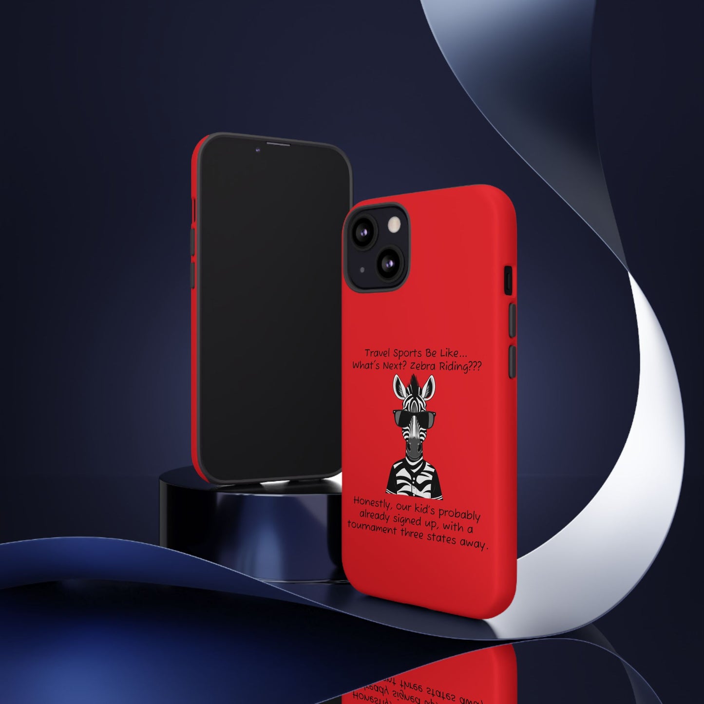What's Next? Zebra Riding Travel Sports (Red) - Tough Case