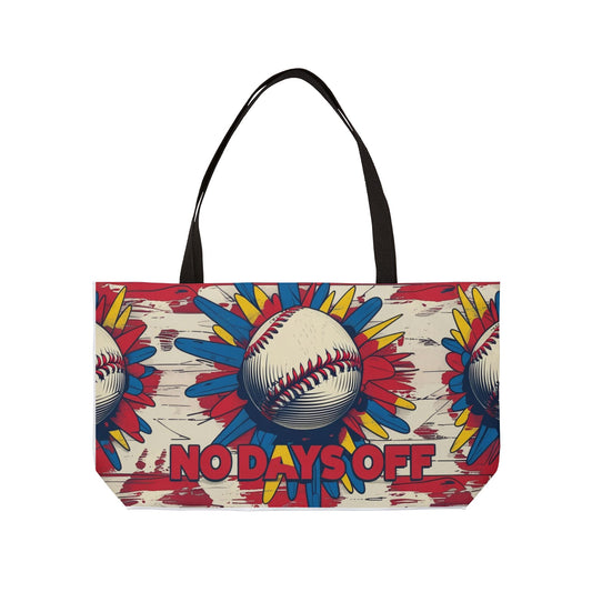 No Days Off - Baseball Tote Bag