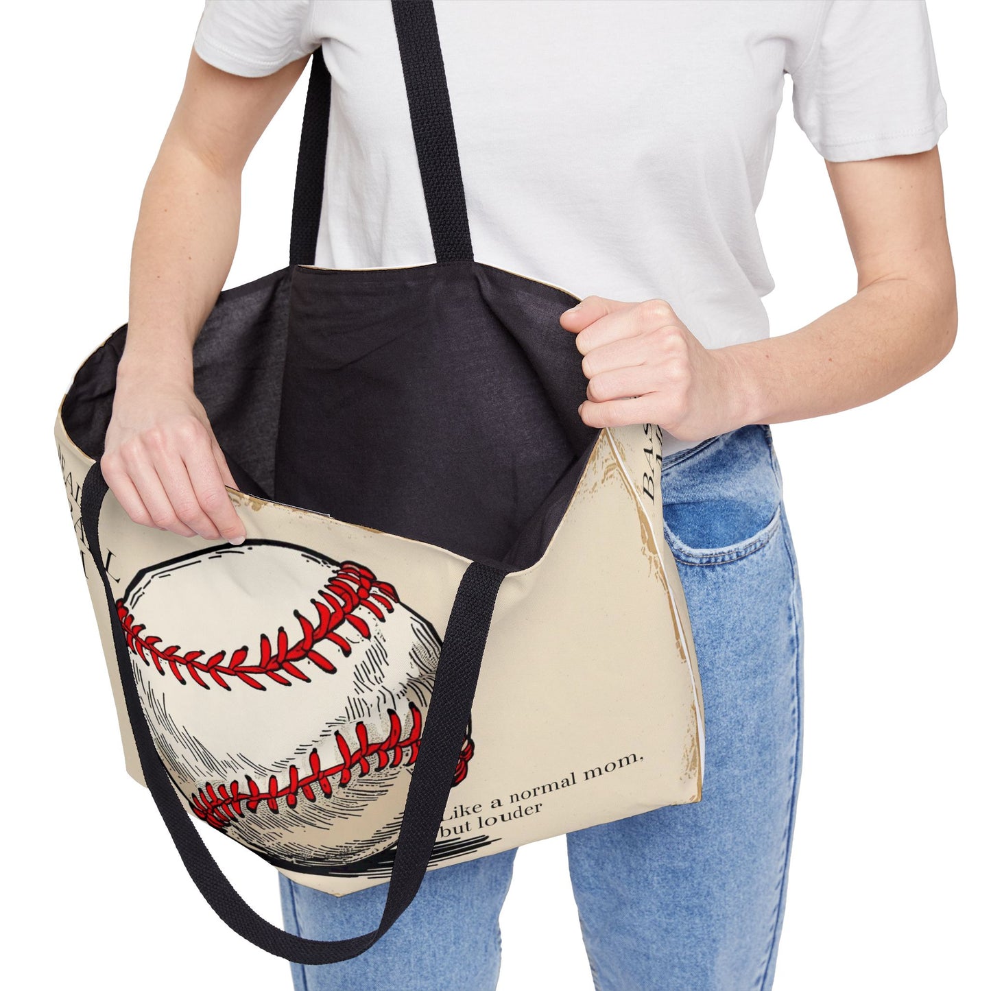 Baseball Mom – Like a Normal Mom, But Louder | Funny Baseball Tote Bag