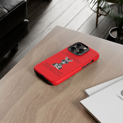 What's Next? Zebra Riding Travel Sports (Red) - Tough Case