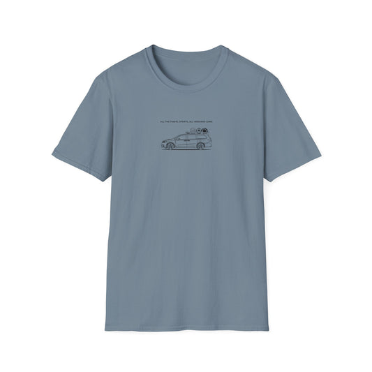 All the Travel Sports, All Weekend Long (Van) - Softstyle Tee