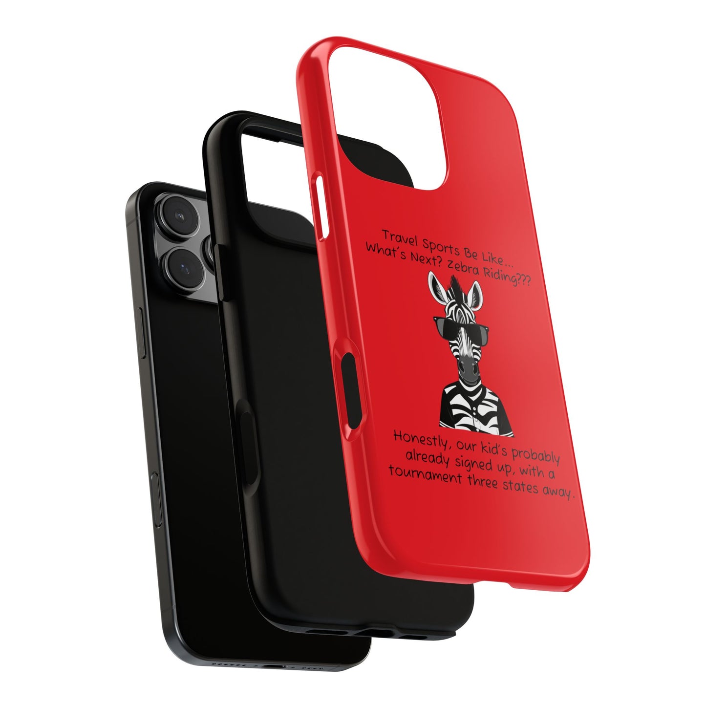 What's Next? Zebra Riding Travel Sports (Red) - Tough Case