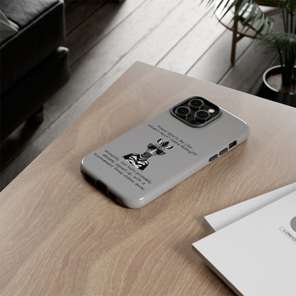 What's Next? Zebra Riding Travel Sports -  Light Grey Tough Case